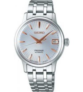Seiko dames presage automatic staal bracelet wit 50m - 3181251