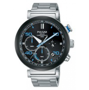 Pulsar heren solar chrono HC staal bracelet 100m - 3181265