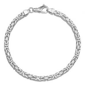 Zilver armband koningsschakel VK 4 mm 21 cm - 3151656