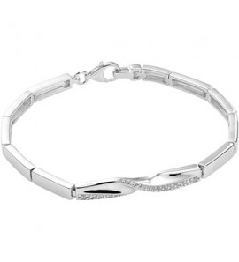 Zilveren armband 5 mm  RH met zirconia's 18,5 cm - 3181615