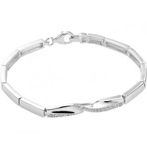 Zilveren armband 5 mm  RH met zirconia's 18,5 cm - 3181615