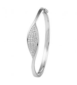 Zilveren slavenarmband RH met zirconia / scharnier  11 x 60 mm met 8-je - 3181617
