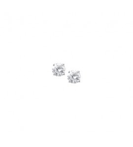Zilveren oorknop RH met zirconia 6 mm - 3181630