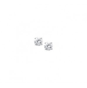 Zilveren oorknop RH met zirconia 6 mm - 3181630