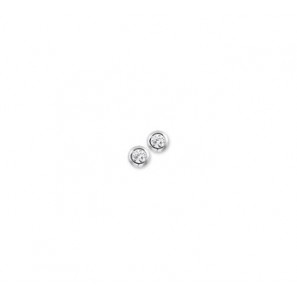 Zilveren oorknop RH met zirconia 2,5 mm rond - 3181635