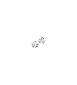 Zilveren oorknop RH met zirconia 4 mm rond - 3181636