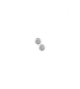 Zilveren oorknop RH met zirconia 5 mm rond - 3181634