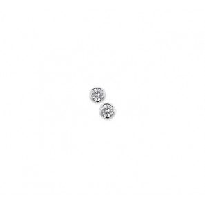 Zilveren oorknop RH met zirconia 5 mm rond - 3181634