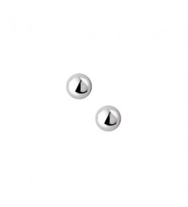 Zilveren oorknop RH half-bol 8 mm - 3181641