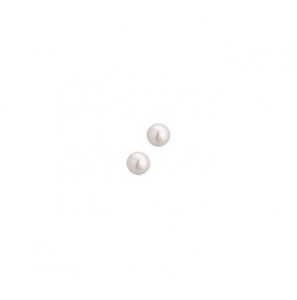 Zilveren oorknop RH met zoetwater parel  5 mm - 3181645