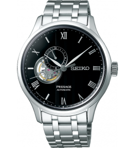 Seiko Presage heren automaat staal bracelet zwart50m - 3181277