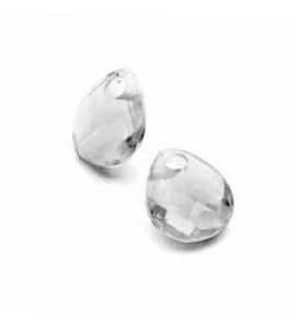 MY iMenso pendant for creoli crystal "white" pearshap faceted - 3181859