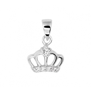 Zilver hanger kroon zirkonia - 3181991