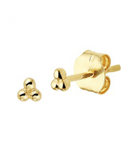 Goud oorknoppen drie bolletjes - 3182002