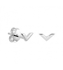 Zilver RH oorknop v model - 3182004