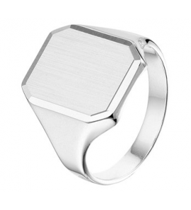 Zilver heren graveer ring 13.5 x 17 mm mt. 19¾ - 3181977