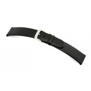 Happel Lederband Santa Cruz 12 mm zwart met Teju-hagedis print - 3182363