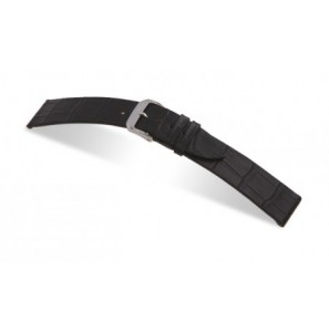 Happel Lederband Charleston 12 mm zwart mit Alligator print - 3182364