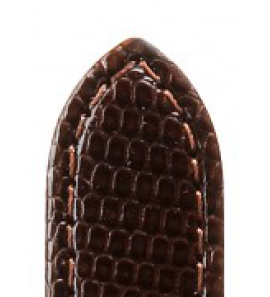 Di-modell leren band hagedis genaaid 20 mm donkerbruin - 3182394