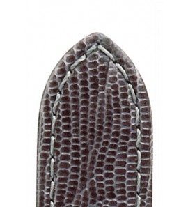 Di-modell leren band topas 20 mm donkergrijs met Teju-hagedis print, genaaid - 3182398