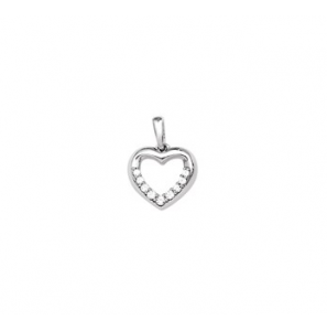 Zilveren hanger RH open hartje met zirconia - 3181688