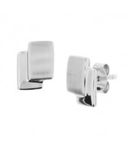 Zilveren oorknop RH fantasie mat/glans - 3181695