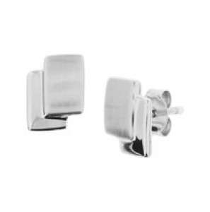 Zilveren oorknop RH fantasie mat/glans - 3181695