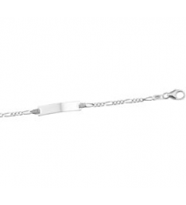Zilveren plaatarmband figaro 9-11 cm - 3181673