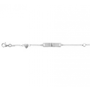 Zilveren plaatarmband gourmet met hartje 9-11 cm - 3181676