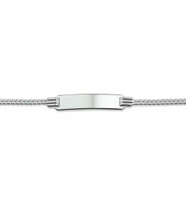 Zilveren plaatarmband gourmet 13-15 cm - 3181687