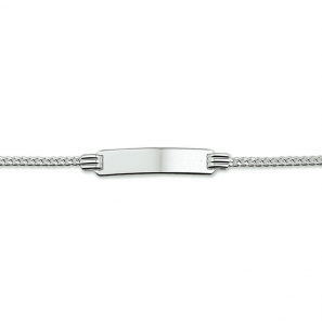 Zilveren plaatarmband gourmet 13-15 cm - 3181687