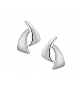 Zilveren oorknop RH fantasie mat/glans - 3181699