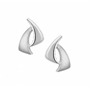 Zilveren oorknop RH fantasie mat/glans - 3181699