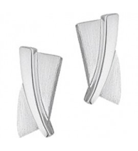 Zilveren oorknop RH fantasie mat/glans - 3181700