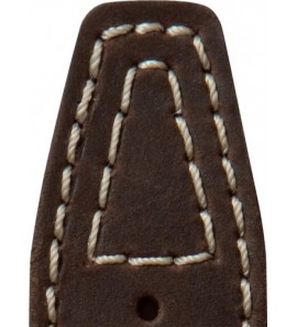 Di-modell leren band Nevada 24 mm donkerbruin - 3182414