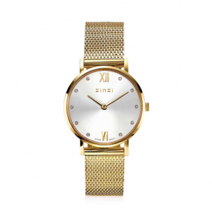 ZINZI Lady watch gg w.plt zilv/zirc./ mesh band gg - 3182585