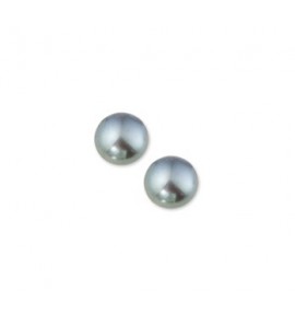 Zilveren oorknop RH met zoetwaterparel zilver grijs 6 mm - 3190005