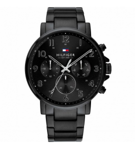 TH heren horloge Daniel staal / zwart - 3190426