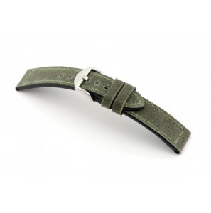 Happel Lederband Mansfield 24 mm natogroen - 3190639