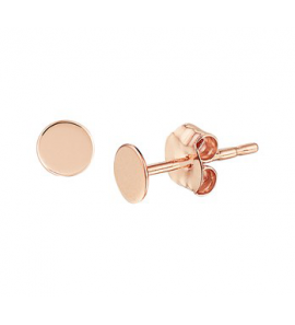 Rosé goud oorknop rondje  4.5 mm - 3190808