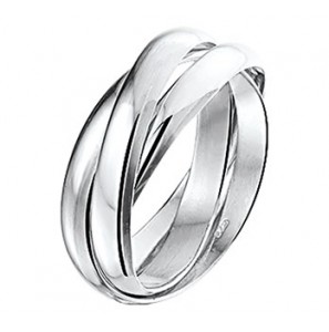 Zilver RH dames ring 3 in 1 9 mm maat 17 - 3190844