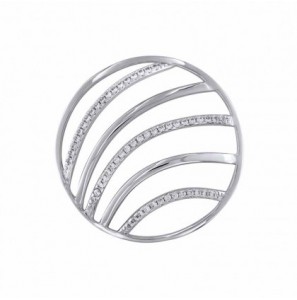 MY iMenso "Curly Waves" fantasy cz 33 mm insignia (925/rhod-plated) - 3190510