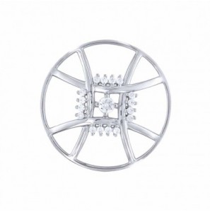 MY iMenso "Novem Square"  fantasy cz 33 mm insignia (925/rhod-plated) - 3190513