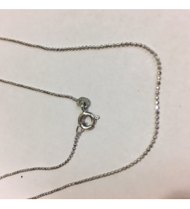 Wit goud collier bolletjes facet 1.0 mm 38 cm - 3191570