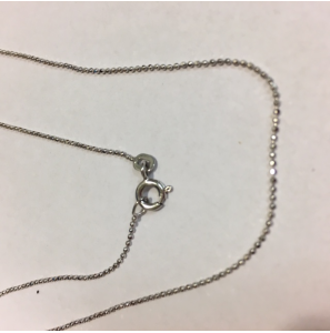 Wit goud collier bolletjes facet 1.0 mm 38 cm - 3191570