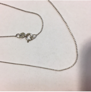 Wit goud collier bolletjes 0.8 mm 45 cm - 3191572