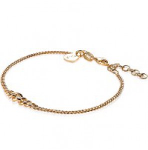 Zinzi zilveren gourmet armband met aflopend middenstuk g.g.verg. - 3192036