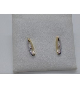 Eclat oorknop bicolor met 0,04 crt - 3152001