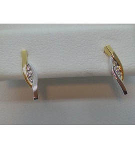 Eclat oorknop bicolor met 0,05 crt - 3152002