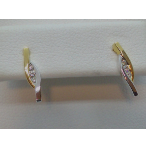 Eclat oorknop bicolor met 0,05 crt - 3152002